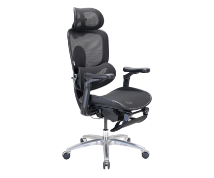 Fotel gamingowy Sihoo DORO C300 LITE V2 czarny z podnóżkiem